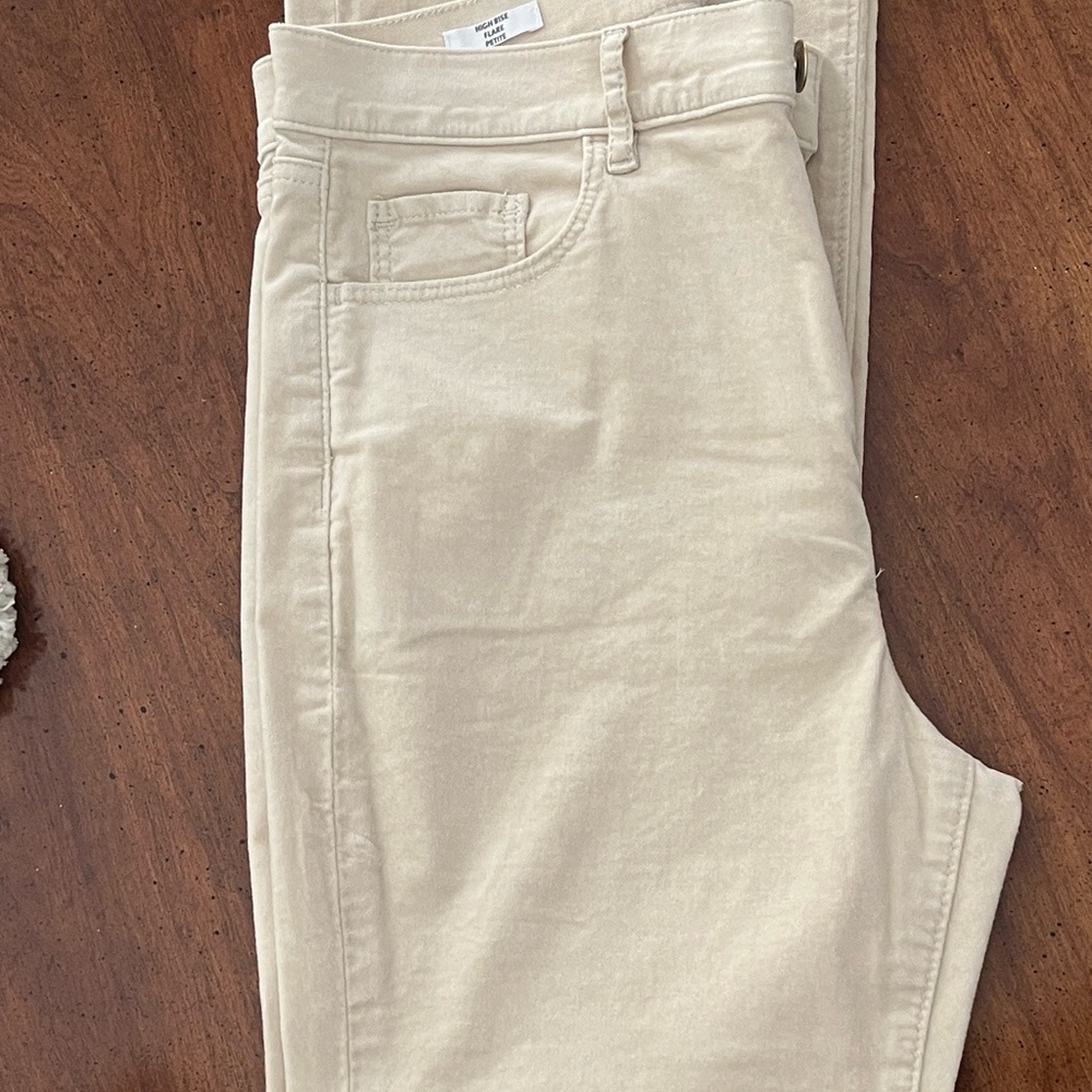 LOFT Light Tan Casual Trousers velvet